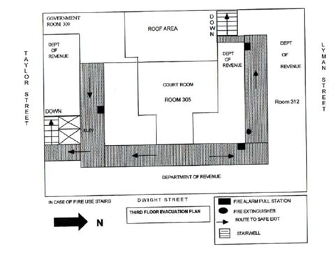 Springfield State Office Building - Fire System Floor Evacuation Chart ...