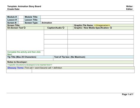 Image result for Free Printable Storyboard Example