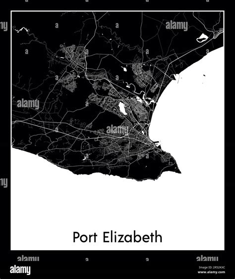 Minimal city map of Port Elizabeth (South Africa Africa Stock Vector Image & Art - Alamy