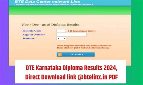DTE Karnataka Diploma Result 2024 Declared: Download Marksheet from ...