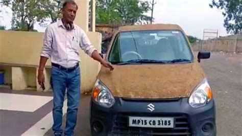 Doctor from Madhya Pradesh plasters his Maruti Alto 800 with cow dung ...