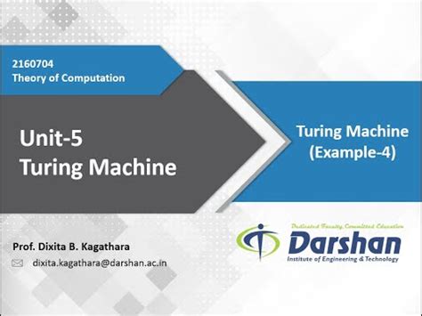 2160704 - Theory of Computation | Darshan University, Rajkot