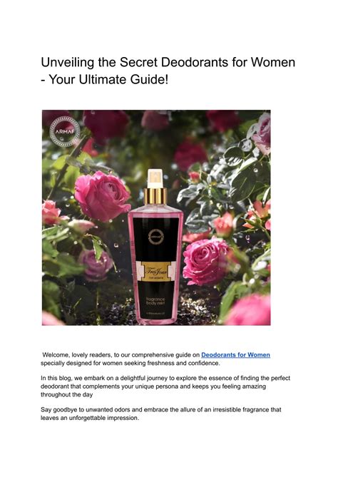 PPT - Unveiling the Secret Deodorants for Women - Your Ultimate Guide ...