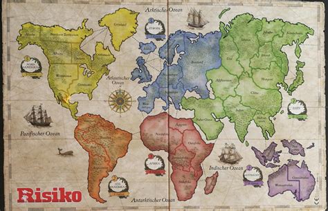 Original Risk Board Game Map
