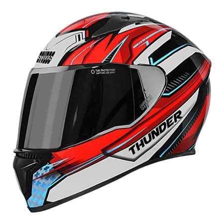 Studds Thunder D8 Matt Black N2 Red With Mirror Visor 580MM (L), EPS ...
