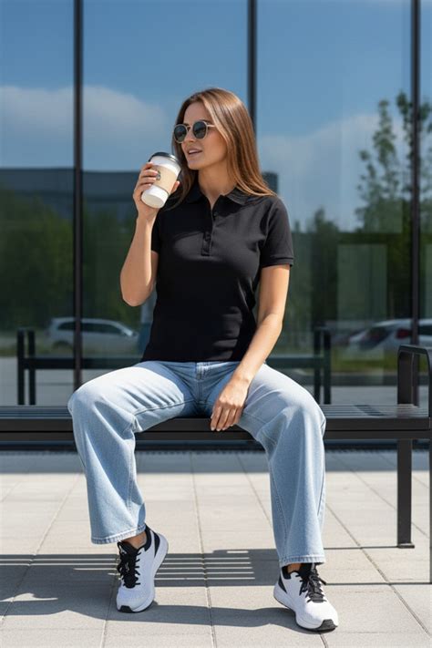 Black Plain Cotton Regular Slim Fit Polo T-Shirt – Juneberry