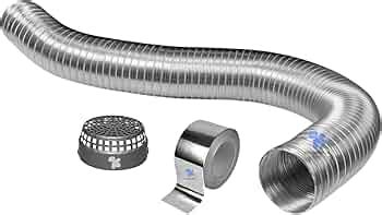 AMPEREUS 5-inch Chimney Exhaust Pipe 6 Feet with Cowl Cover and ...