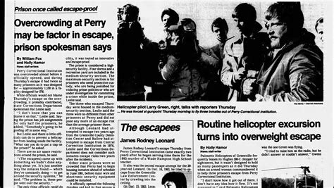 The 1985 helicopter prison break at Perry Correctional Institution