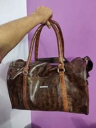 COSMUS Cabin Size Duffle Bag Bahamas PU Leather 30 Litre Stylish Brown ...