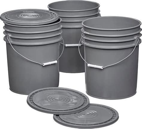 Amazon.com: Consolidated Plastics 1 Gallon Food Grade Buckets BPA Free ...