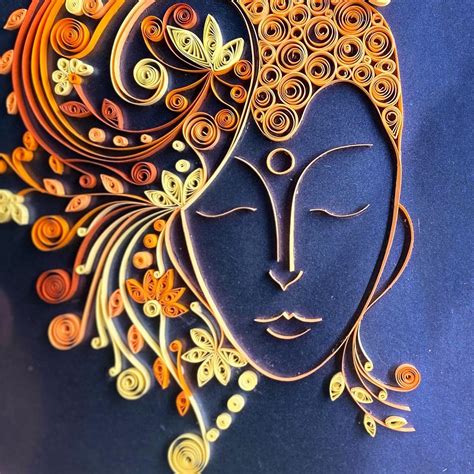 The Paper Curls- Quilled Buddha Framed Art -Living Room Décor-Handmade ...