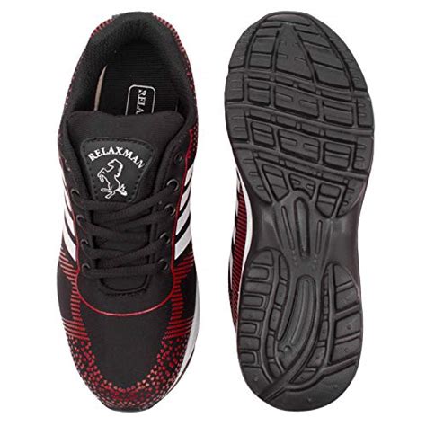 Buy Relaxman Men's Perfect Ultra Lite Sport Shoes (White & Red) at ...