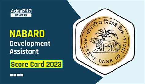 NABARD Development Assistant Score Card 2023 Out for Prelims & Mains