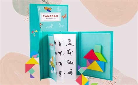 Buy PLUSPOINT Wooden Tangram Travel Game Magnetic Puzzle Book Game ...