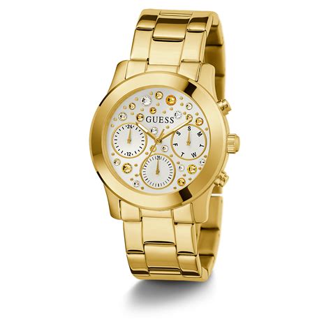 GUESS Ladies Gold Tone Multi-Function Watch – The Watch Factory