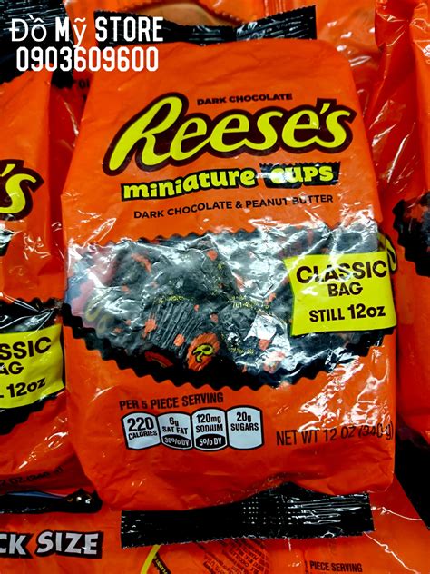 Sôcôla Reese’s Dark Chocolate- Sôcôla đen Bơ đậu phộng (340g) – Đồ Mỹ Store