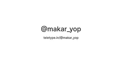 @makar_yop — Teletype