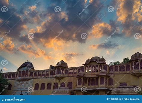 City Palace at Jaipur, Capital City of Rajasthan, India. Architectural Details with Scenic ...