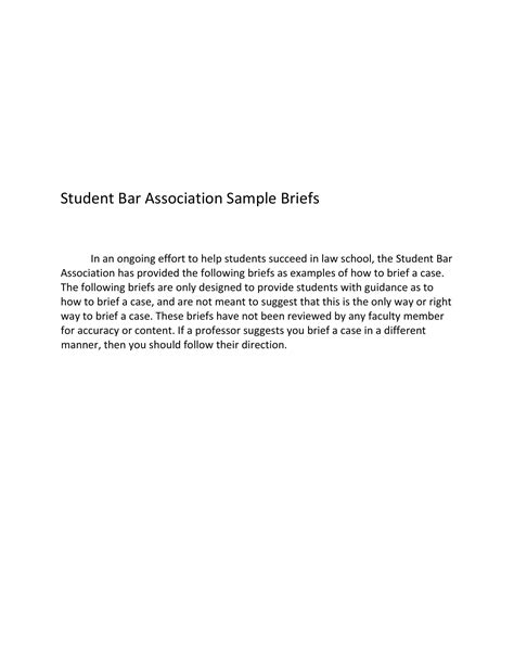 Image result for Legal Brief Examples