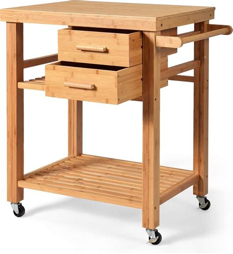 Buy HAPPYGRILL Happygrill Kitchen Island with Storage, Rolling Kitchen ...