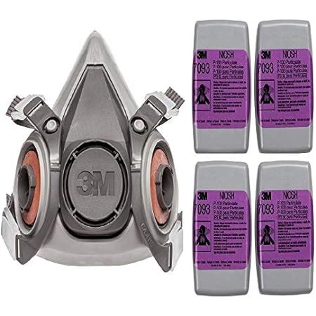 3M 6200 Half Facepiece Reusable Respirator Medium pack of one and pack ...