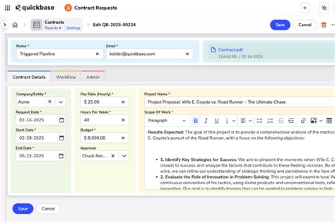Image result for QuickBase Page. Examples