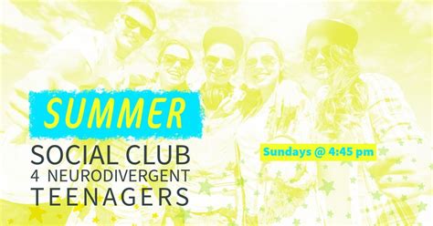 Summer Neurodivergent Teen Social Club, 205 Ridgely Ave, Annapolis, MD ...