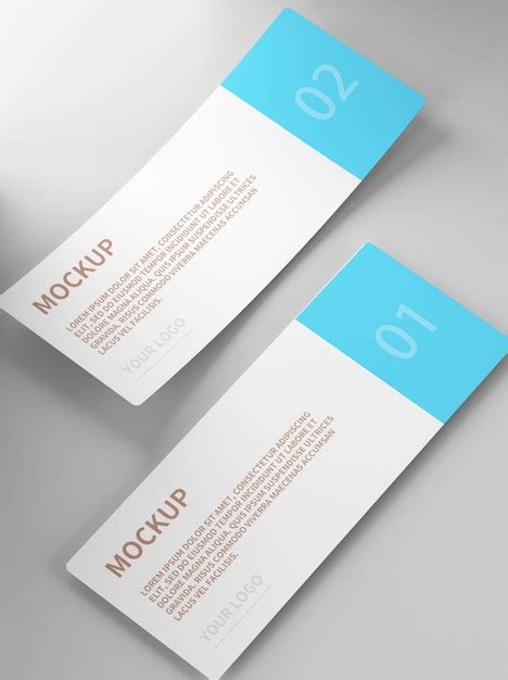 Show ticket paper mockup | Premium PSD