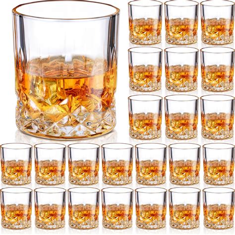 Amazon.com | Yaomiao 24 Pack Old Fashioned Whiskey Glasses Bulk 10 oz ...