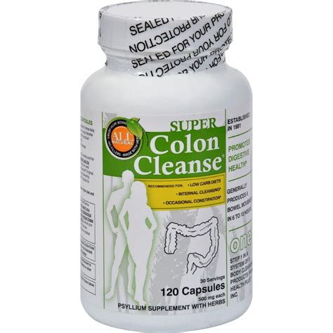 Health plus super colon cleanse 10 day cleanse 240 capsules 6 cleanses ...