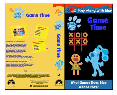 Blue's Clues Game Time Homemade VHS Cover by PandaFan1999 on DeviantArt