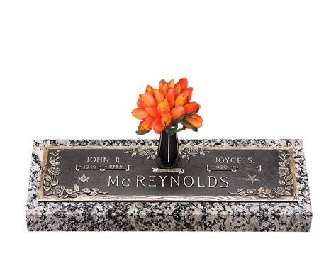 Flat Bronze Headstone With Vase at Edward Zoller blog