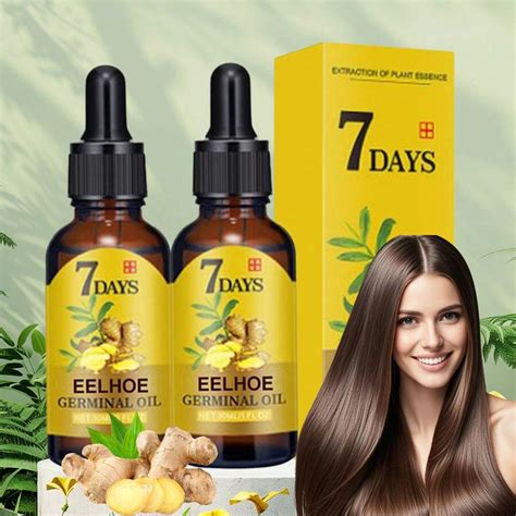 2pcs Hair Essence Oil 7 Natural Ginger Hair Oil Improving Hair Baldness ...