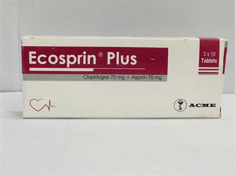 Ecosprin Plus Tablet 75mg+75mg - BanglaMeds Online Pharmacy | Medicine ...