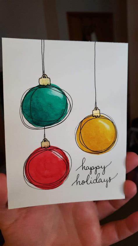 Pin by bee on card ideas | Diy christmas cards, Painted christmas cards ...