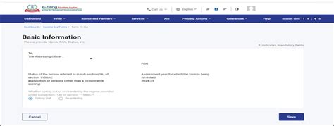Form 10-IEA - User Manual & FAQs | Income Tax Department