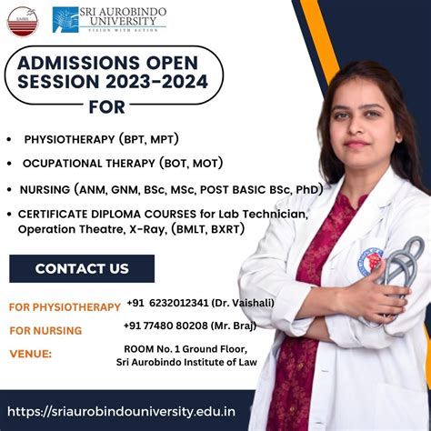 Admissions are Open in Dept. of Physiotherapy and Nursing – ⁣ Click Here
