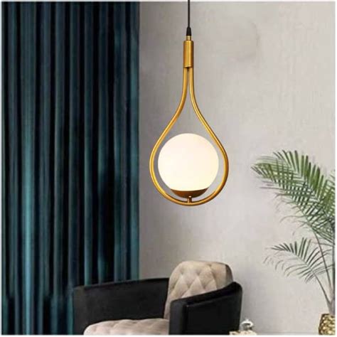 Buy GAUVIK Drop Round Golden Cage Cluster Ceiling Light (Bulb not ...