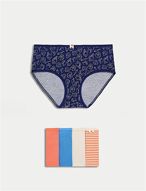 Buy 5pk Cotton Lycra™ High Rise Shorts at Marks & Spencer