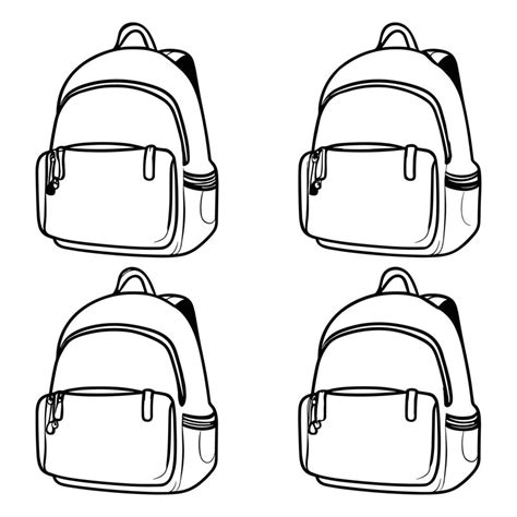 Backpacks coloring page 41878375 Vector Art at Vecteezy