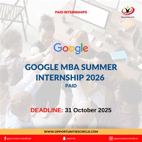 Google MBA Summer Internship 2026 | Paid Internships - Opportunities Circle - philadelphia art internships summer 2026