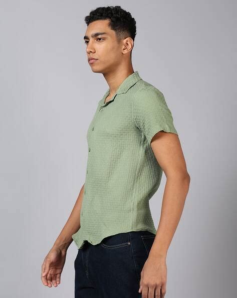Buy Green Shirts for Men by Shein Online | sheinindia.in