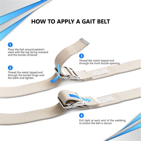 Navy Gait Belt Transfer Belts, Help Support Patient, Ambulate