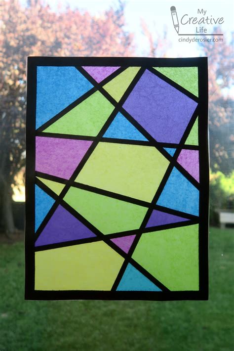 Diy Tissue Paper Stained Glass - Decoupage Design Ideas