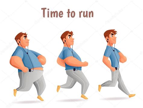 不同的身体类型的男人，男人跑 — 图库矢量图像© Sabelskaya #108243196