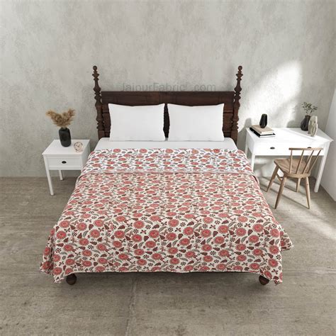 Pink Butterflies Pure Cotton Double Bed Dohar – JaipurFabric®