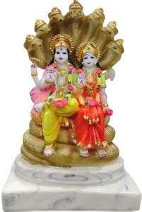 SHREE BALAJI HANDICRAFTS God Vishnu and Lakshmi, seated on a throne ...