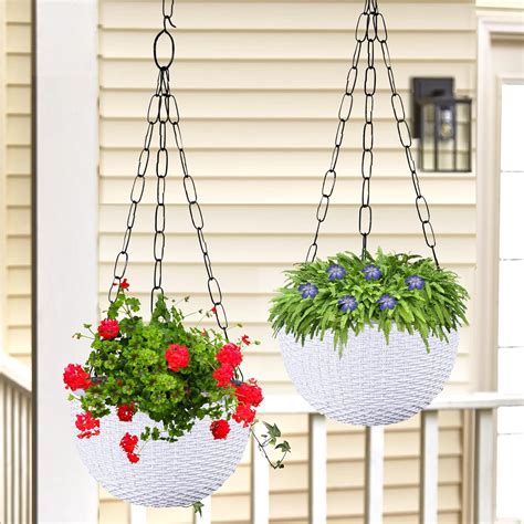 Kuber Industries Pack of 2 Hanging Flower Pot | Hanging Flower Pot for ...