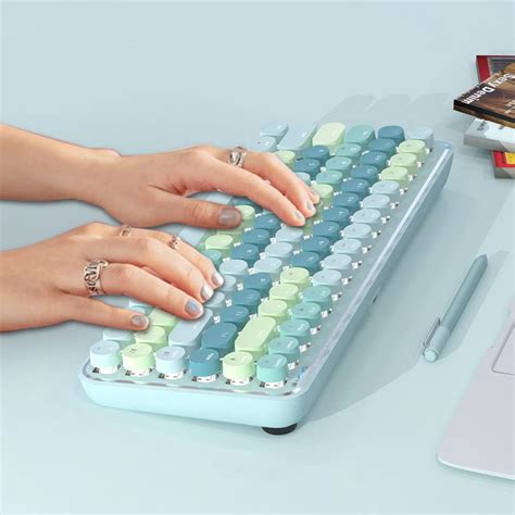 Buy K840T Retro Typewriter Mechanical Keyboard Wireless 2.4G/ Bluetooth ...