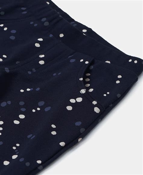 Buy Girl's Super Combed Cotton Elastane French Terry Printed Jeggings ...